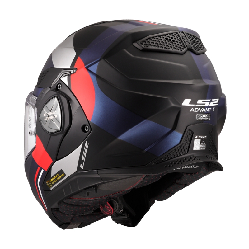 LS2 FF901 Advant X Ultra blauw-rode flip-up motorhelm