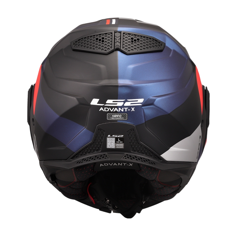 LS2 FF901 Advant X Ultra blauw-rode flip-up motorhelm