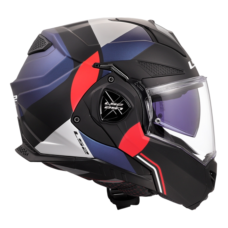 LS2 FF901 Advant X Ultra blauw-rode flip-up motorhelm