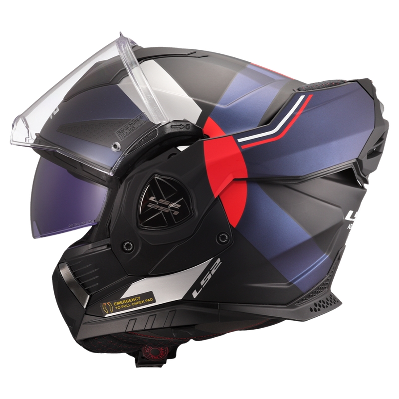 LS2 FF901 Advant X Ultra blauw-rode flip-up motorhelm