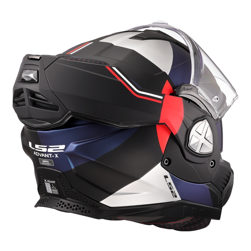 LS2 FF901 Advant X Ultra blauw-rode flip-up motorhelm