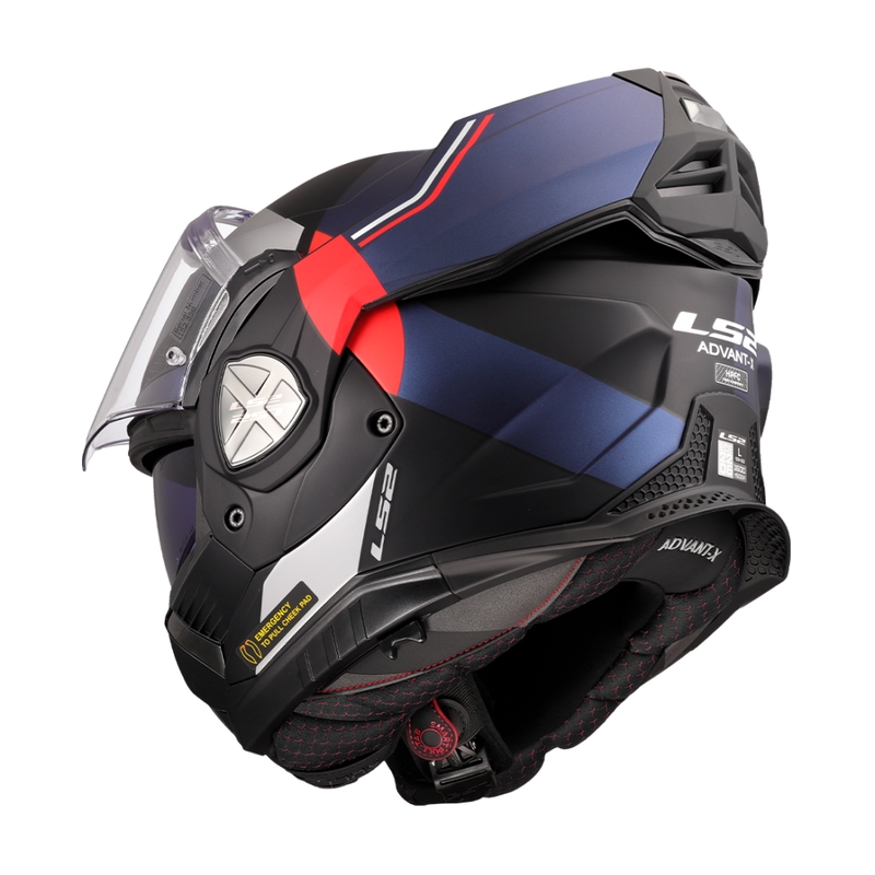 LS2 FF901 Advant X Ultra blauw-rode flip-up motorhelm