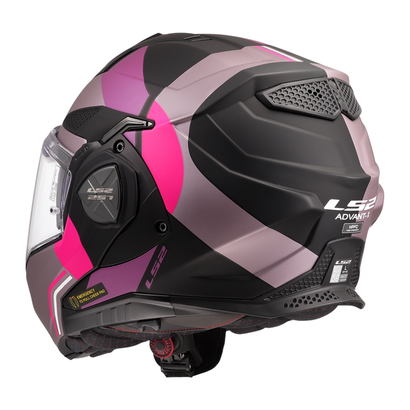 LS2 FF901 Advant X Ultra grijs-paarse opklapbare motorhelm