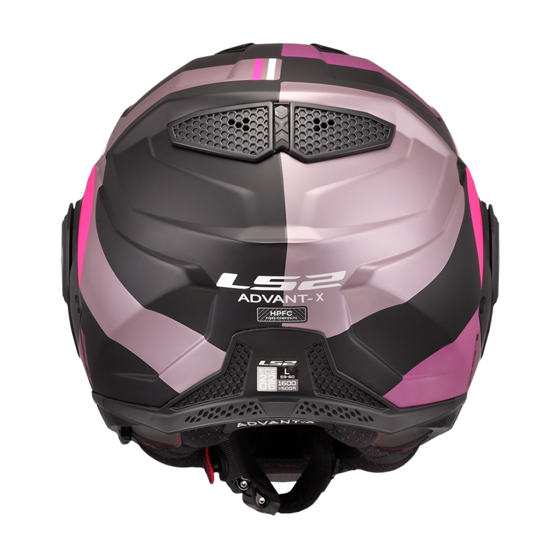 LS2 FF901 Advant X Ultra grijs-paarse opklapbare motorhelm