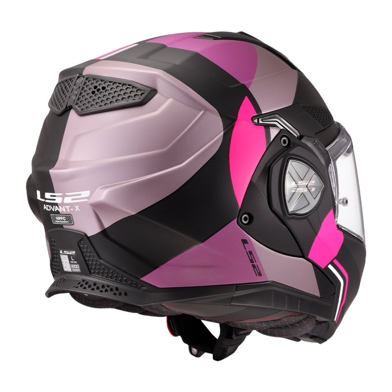 LS2 FF901 Advant X Ultra grijs-paarse opklapbare motorhelm