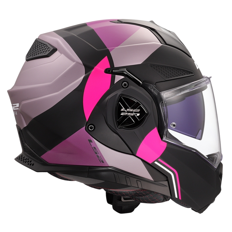 LS2 FF901 Advant X Ultra grijs-paarse opklapbare motorhelm
