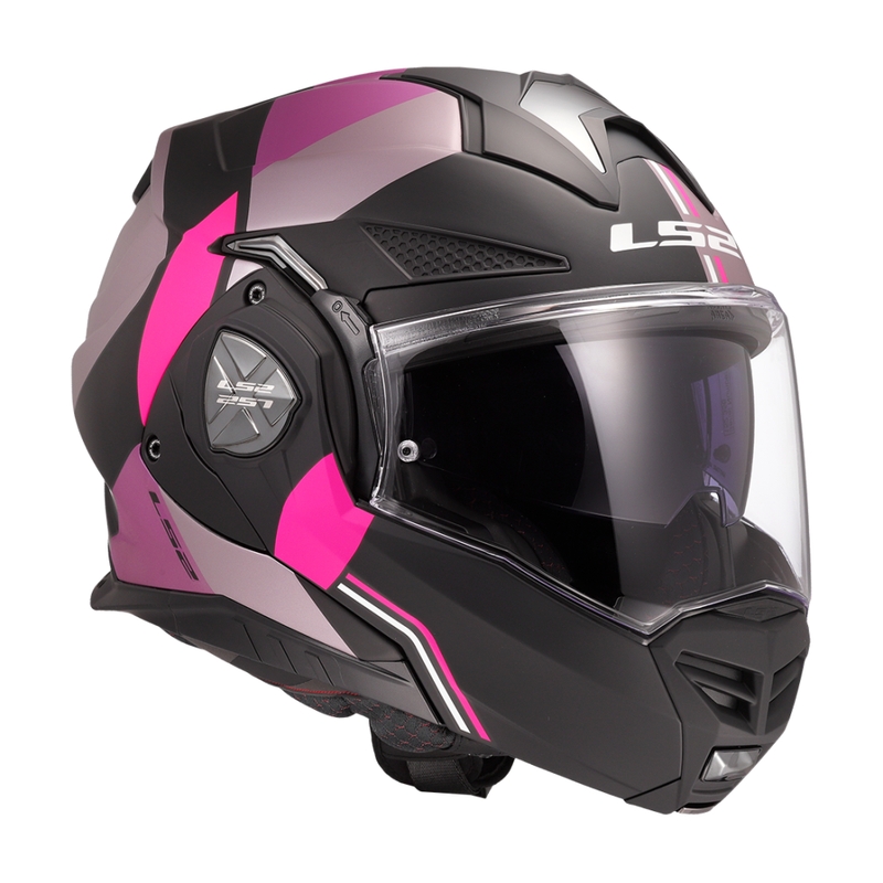 LS2 FF901 Advant X Ultra grijs-paarse opklapbare motorhelm
