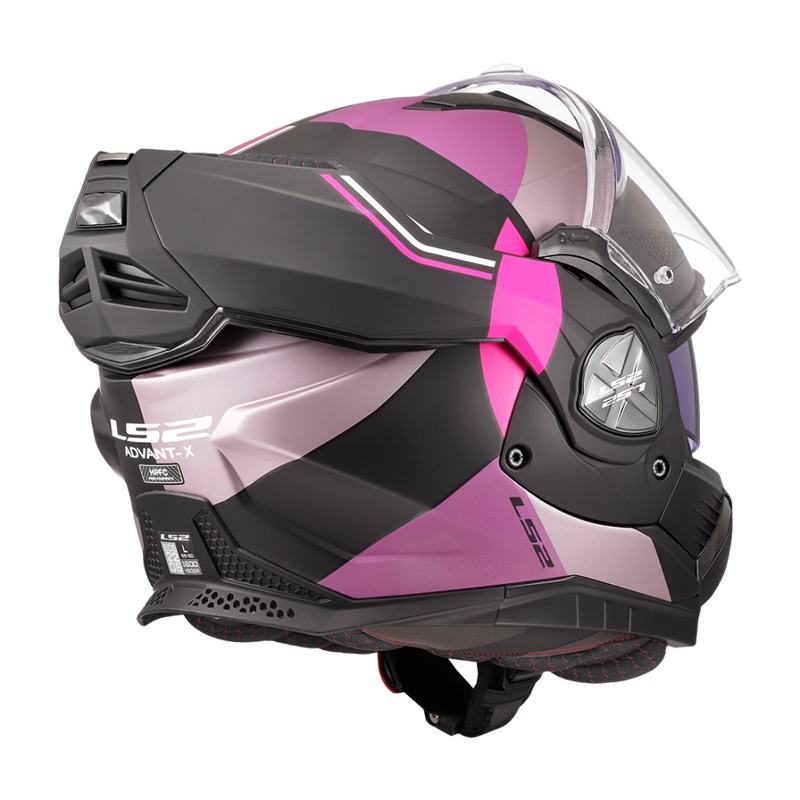 LS2 FF901 Advant X Ultra grijs-paarse opklapbare motorhelm