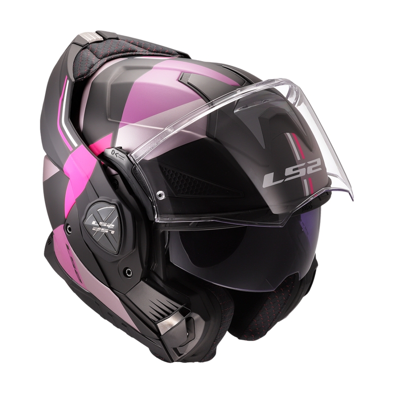 LS2 FF901 Advant X Ultra grijs-paarse opklapbare motorhelm
