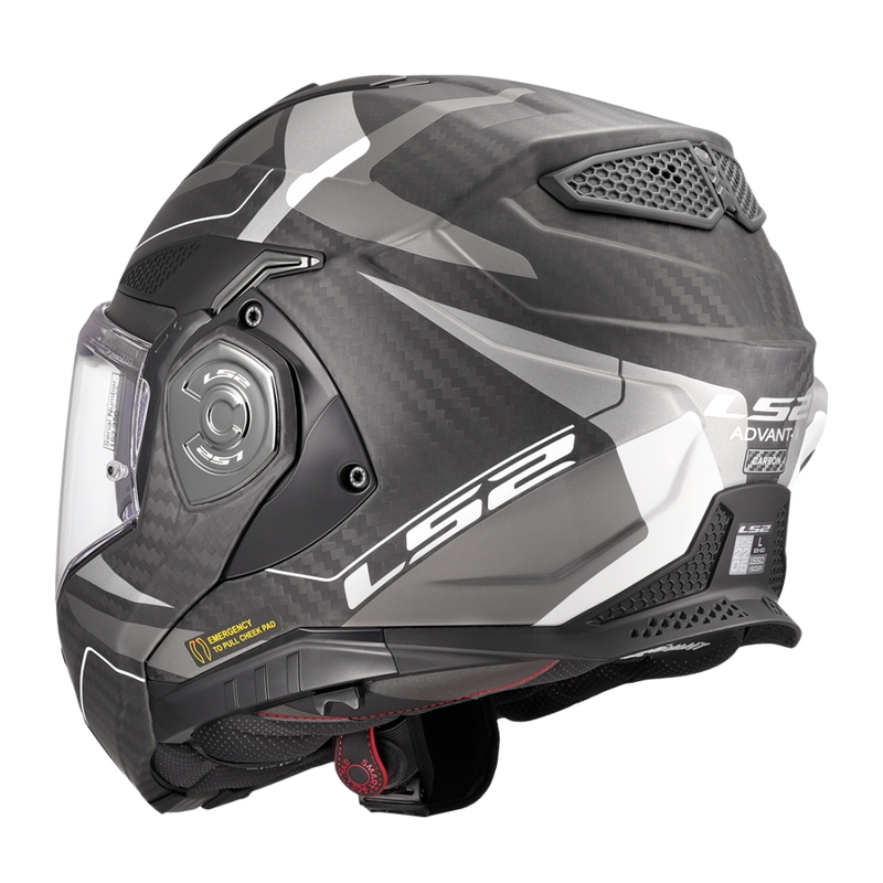 LS2 FF901 Advant X C Horizon zilvergrijs opklapbare motorhelm