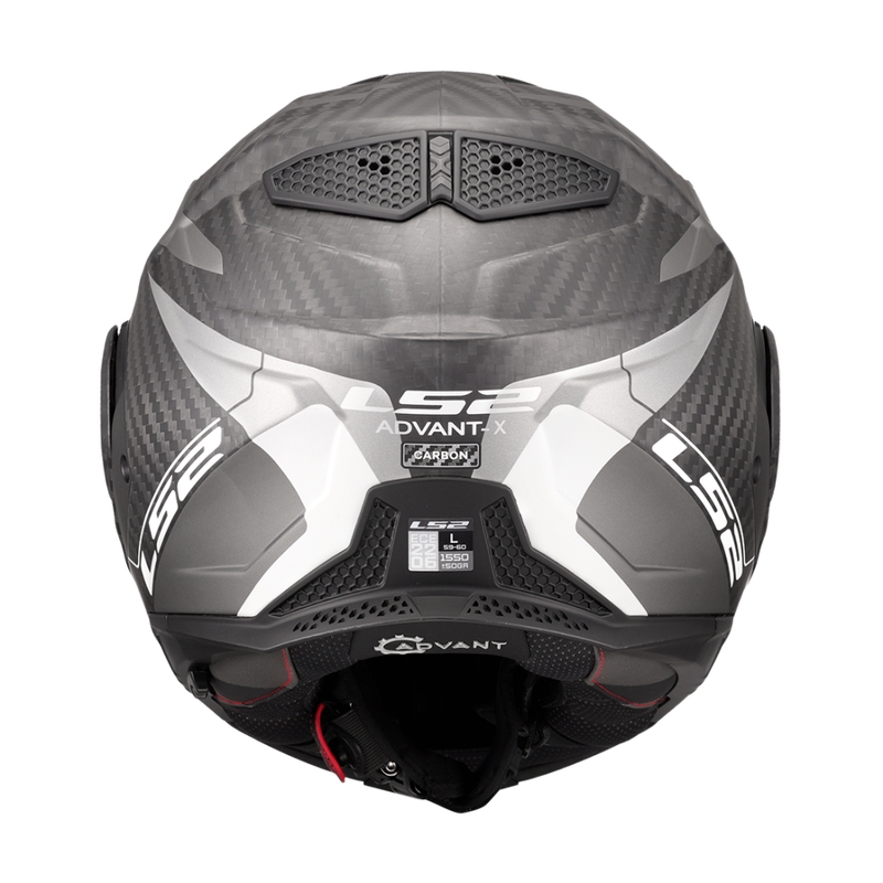 LS2 FF901 Advant X C Horizon zilvergrijs opklapbare motorhelm
