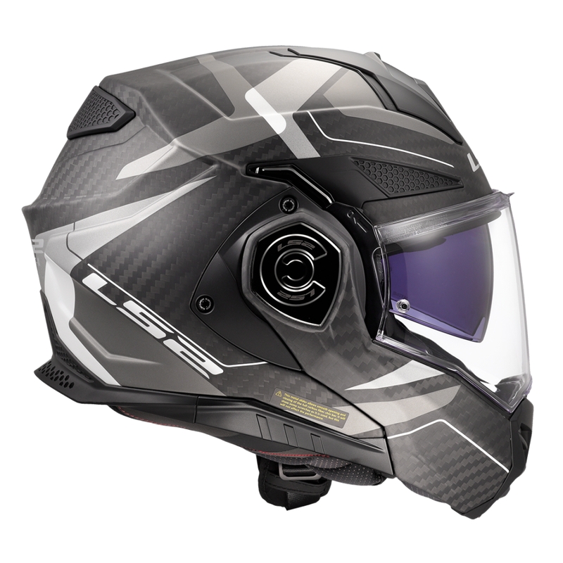 LS2 FF901 Advant X C Horizon zilvergrijs opklapbare motorhelm