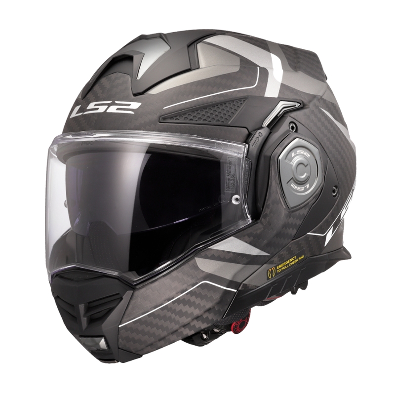 LS2 FF901 Advant X C Horizon zilvergrijs opklapbare motorhelm