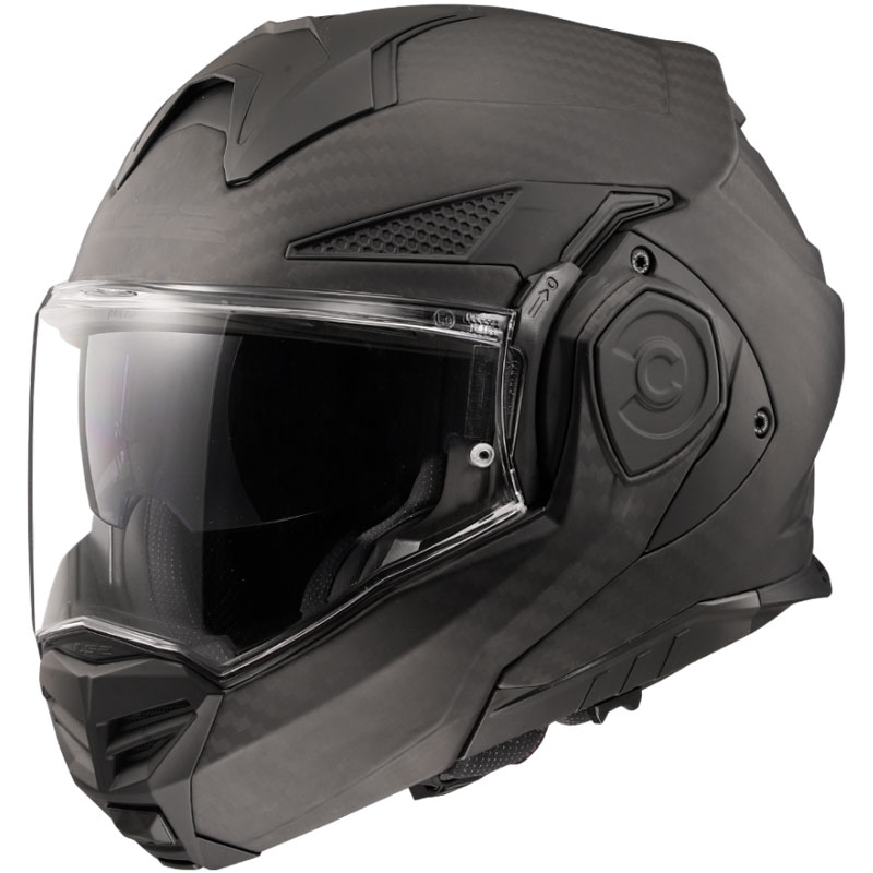 LS2 FF901 FF901 Advant X Solid Carbon Motorcycle Flip Helm Mat Zwart
