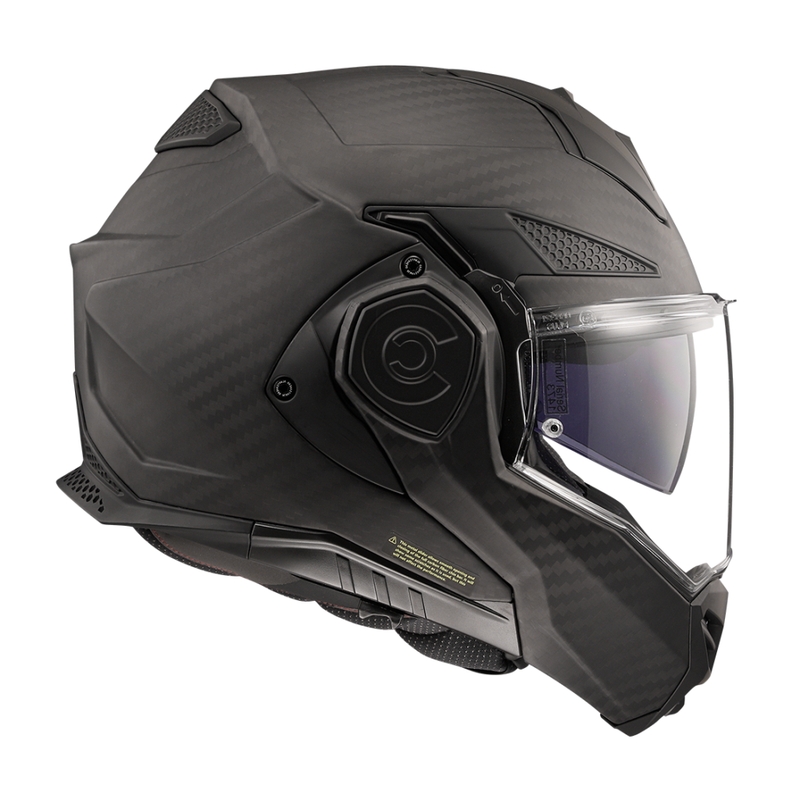 LS2 FF901 FF901 Advant X Solid Carbon Motorcycle Flip Helm Mat Zwart