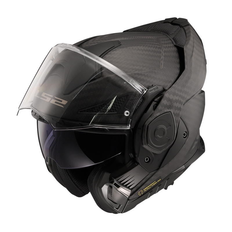 LS2 FF901 FF901 Advant X Solid Carbon Motorcycle Flip Helm Mat Zwart