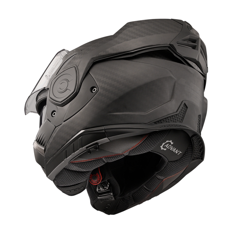 LS2 FF901 FF901 Advant X Solid Carbon Motorcycle Flip Helm Mat Zwart
