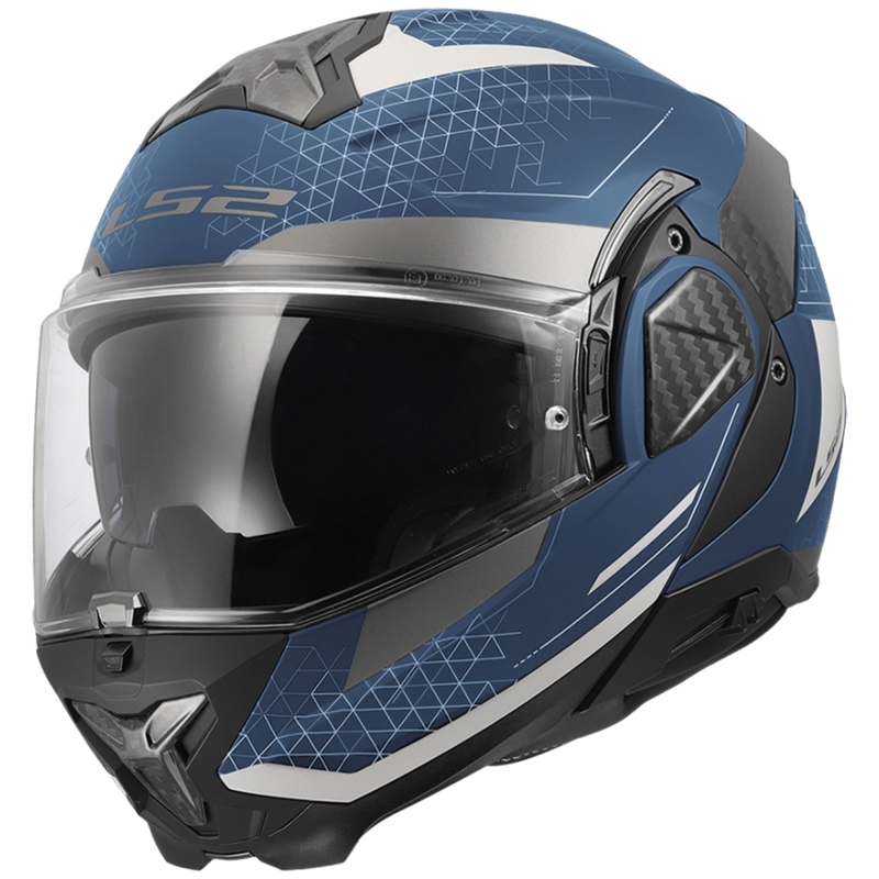 Opklapbare motorhelm LS2 FF910 Advant II Astral mat blauw-grijs