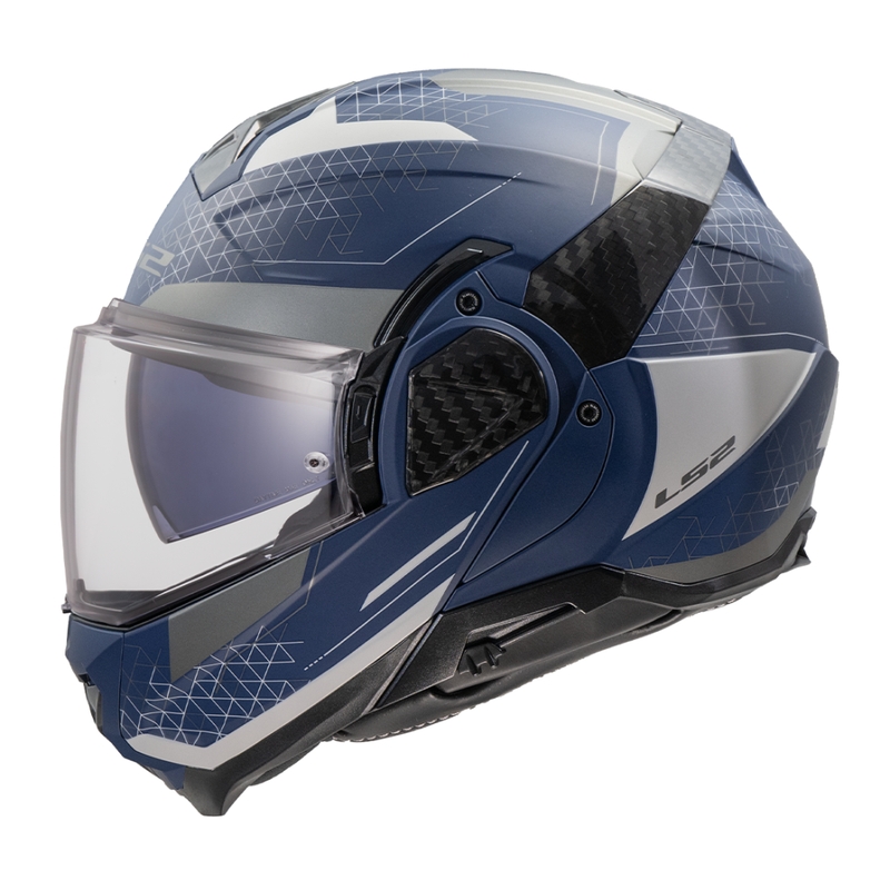 Opklapbare motorhelm LS2 FF910 Advant II Astral mat blauw-grijs