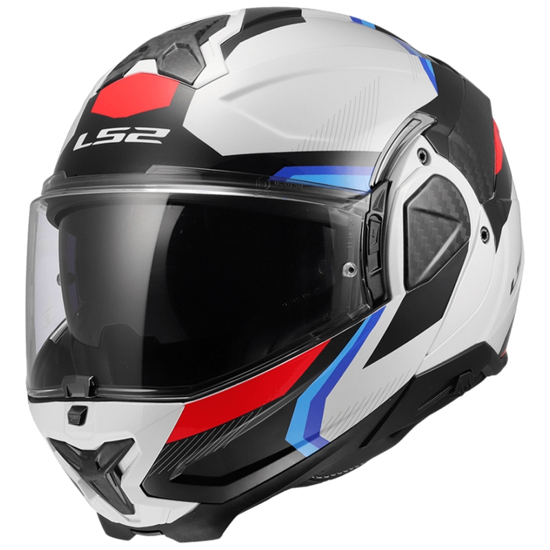 Opklapbare motorhelm LS2 FF910 Advant II Triple wit-blauw-rood