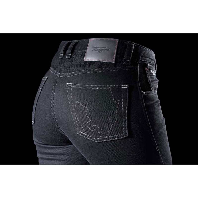 Dames Furygan Purdey Evo Slim Black Motorcycle Jeans