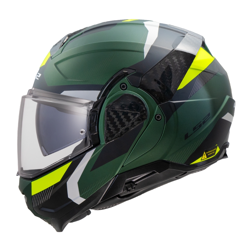 Opklapbare motorhelm LS2 FF910 Advant II Triple olijfgroen