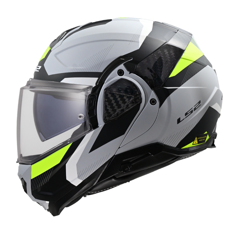 Opklapbare motorhelm LS2 FF910 Advant II Triple lichtgrijs
