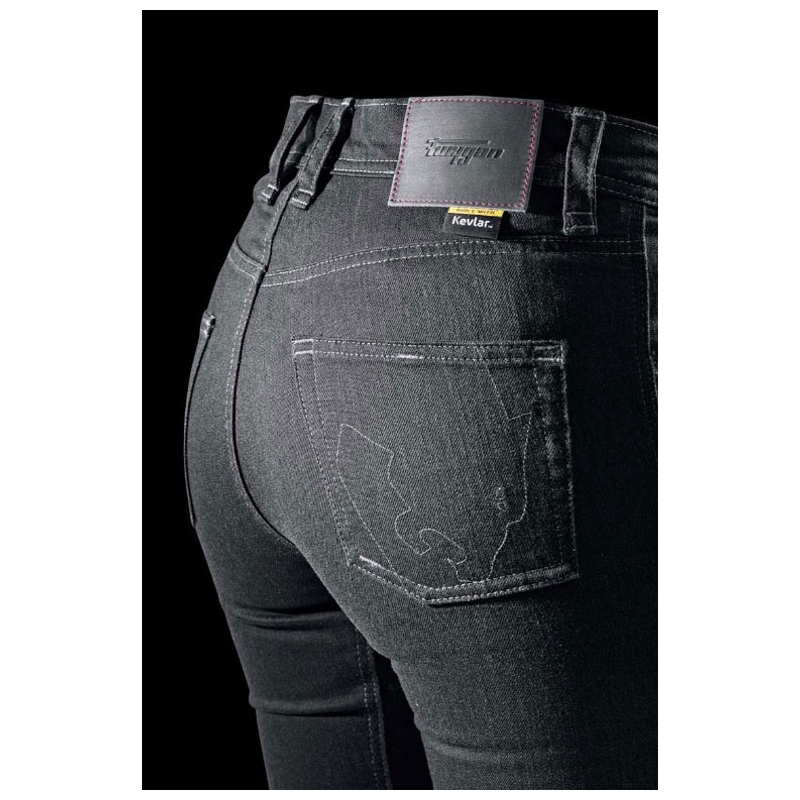 Furygan Nikita X Kevlar® Mom Fit dames motorjeans donkergrijs