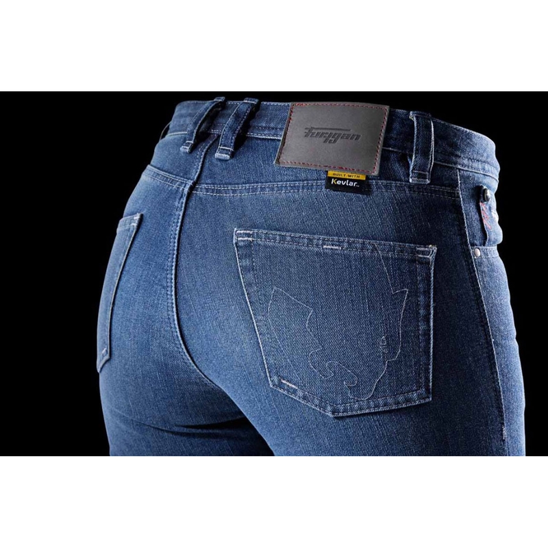 Furygan Kate X Kevlar® Straight dames motorjeans blauw