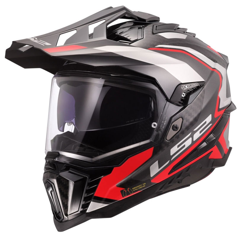Enduro motorhelm LS2 MX701 Explorer C Frontier II rood
