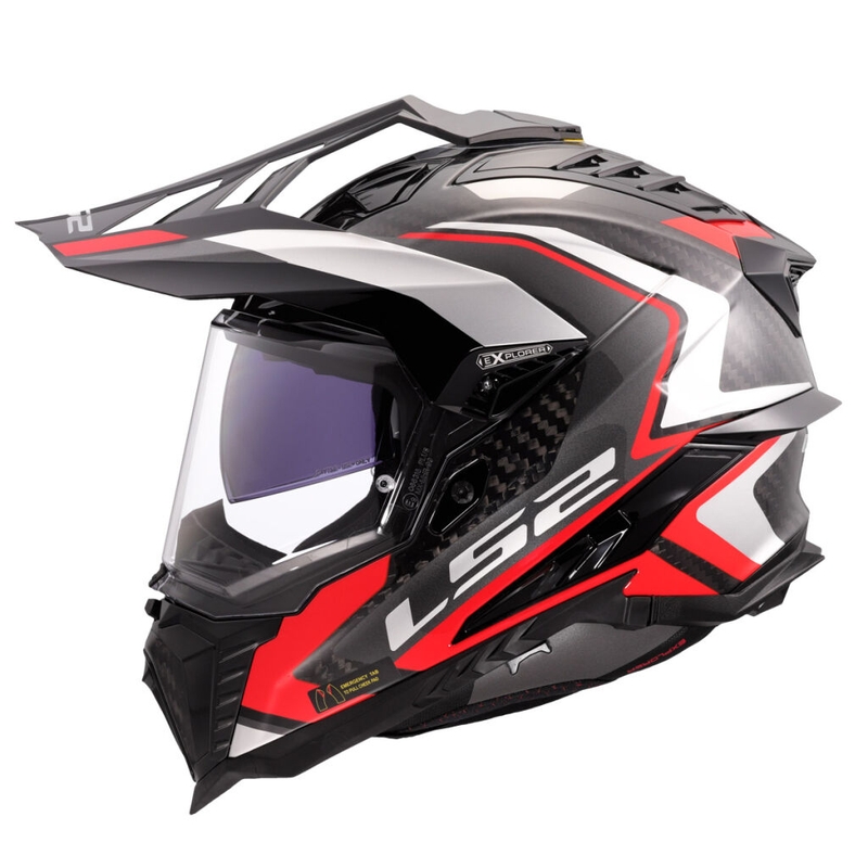 Enduro motorhelm LS2 MX701 Explorer C Frontier II rood