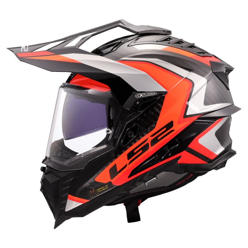 Enduro motorhelm LS2 MX701 Explorer C Frontier II oranje