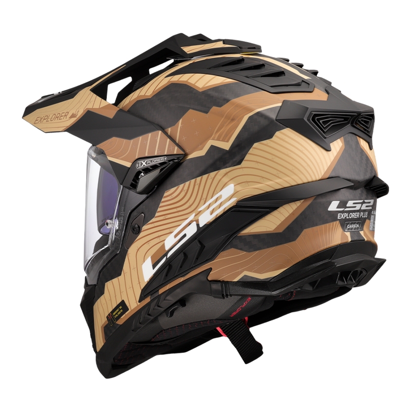 Enduro motorhelm LS2 MX701 Explorer C Trick bruin-zand
