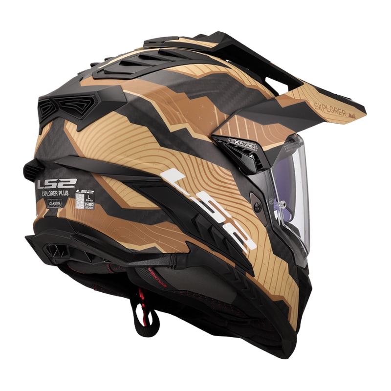 Enduro motorhelm LS2 MX701 Explorer C Trick bruin-zand