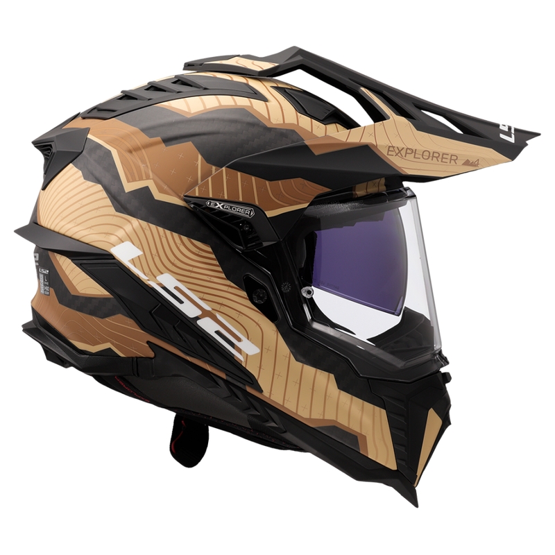Enduro motorhelm LS2 MX701 Explorer C Trick bruin-zand
