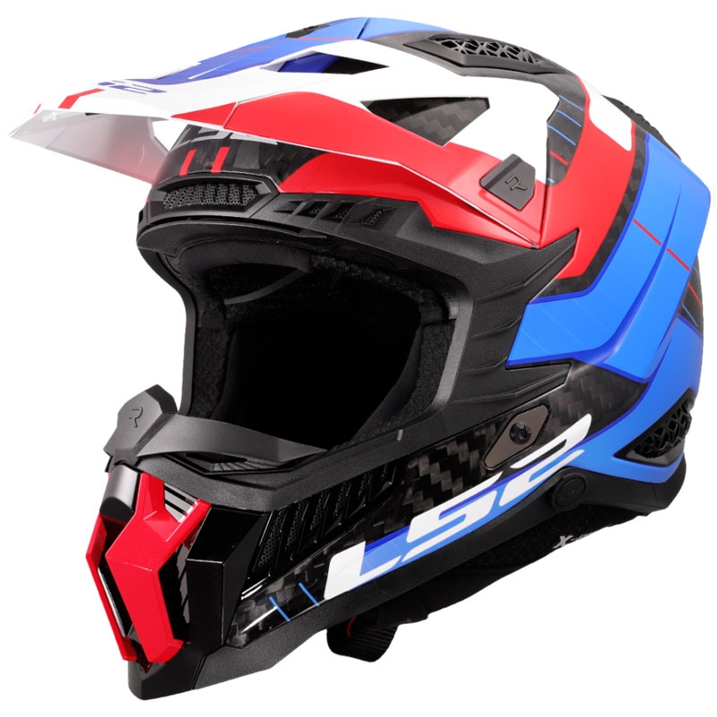 Motorcrosshelm LS2 MX703 X-Force Galuo wit-rood-blauw