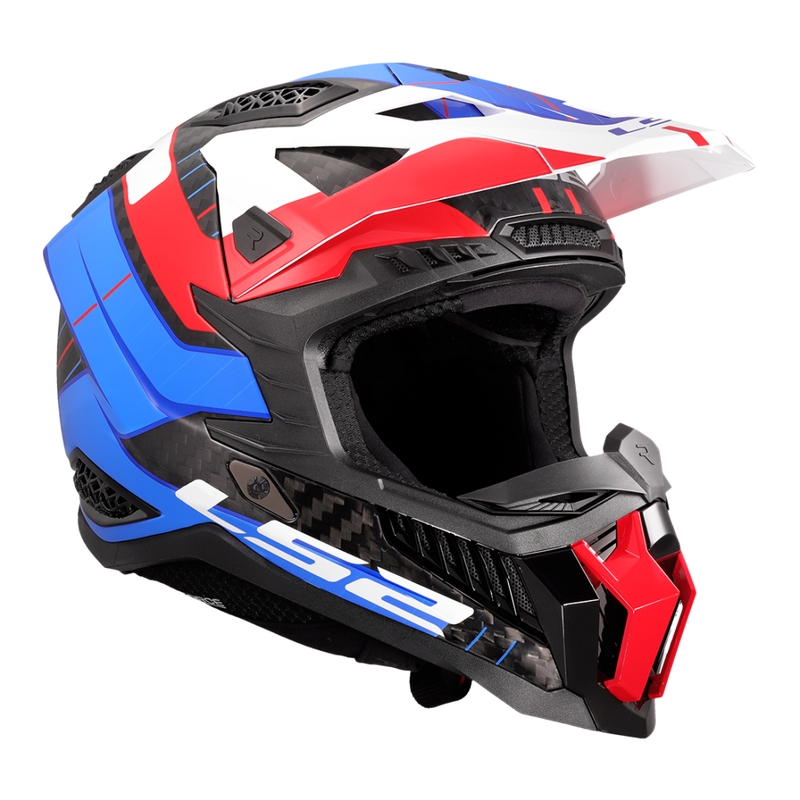 Motorcrosshelm LS2 MX703 X-Force Galuo wit-rood-blauw