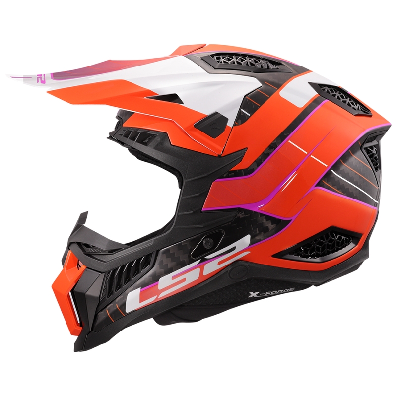 Motorcrosshelm LS2 MX703 X-Force Galuo oranje