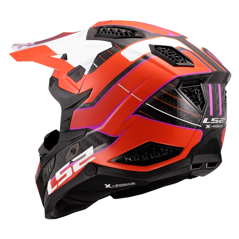 Motorcrosshelm LS2 MX703 X-Force Galuo oranje