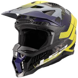 Motorcrosshelm LS2 MX703 X-Force Galuo grijs-fluo geel
