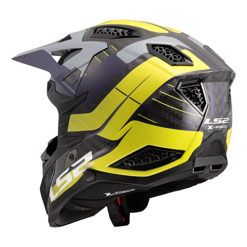 Motorcrosshelm LS2 MX703 X-Force Galuo grijs-fluo geel
