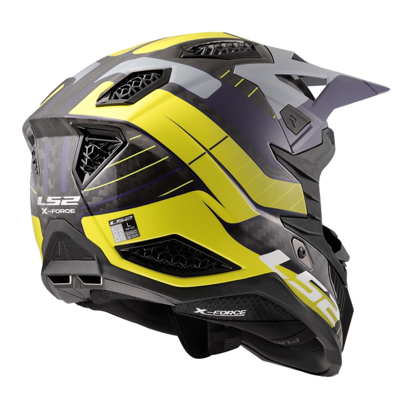 Motorcrosshelm LS2 MX703 X-Force Galuo grijs-fluo geel