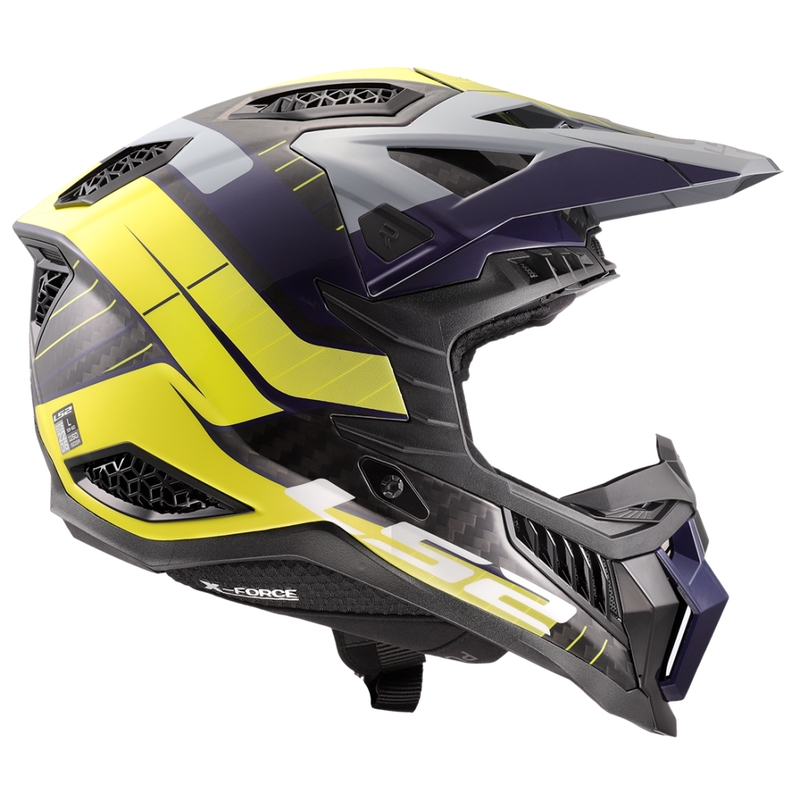 Motorcrosshelm LS2 MX703 X-Force Galuo grijs-fluo geel