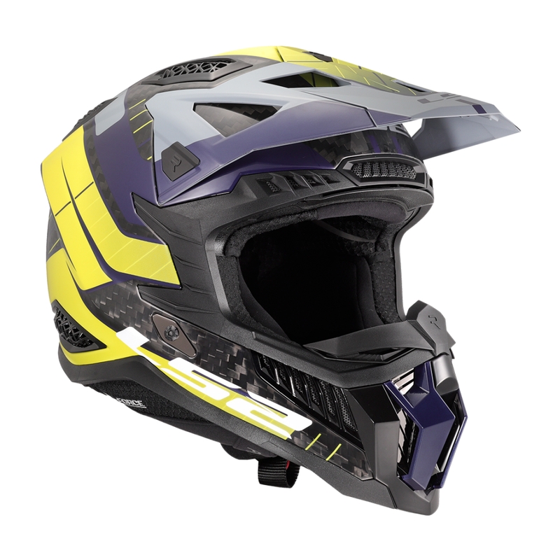 Motorcrosshelm LS2 MX703 X-Force Galuo grijs-fluo geel