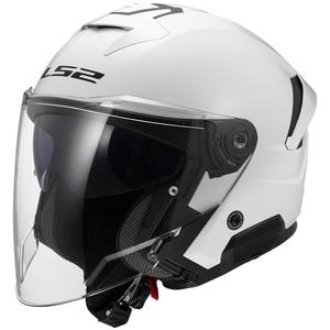 Open motorhelm LS2 OF618 Verso II Solid wit