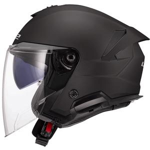 Open motorhelm LS2 OF618 Verso II Solid Mat Zwart