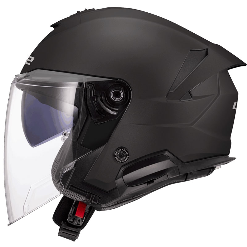Open motorhelm LS2 OF618 Verso II Solid Mat Zwart