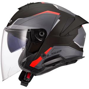Open motorhelm LS2 OF618 Verso II Air zwart-rood