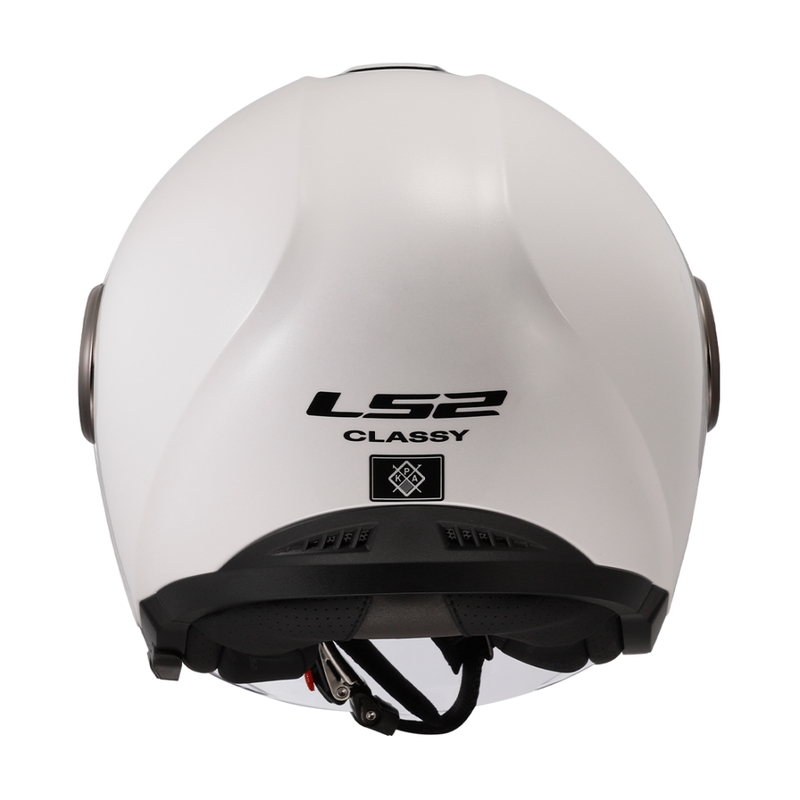 Open motorhelm LS2 OF620 Classy Solid White