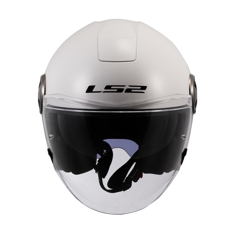 Open motorhelm LS2 OF620 Classy Solid White